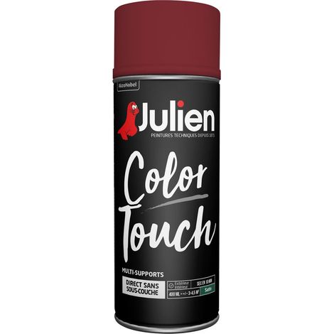 Peinture aérosol Color Touch multi-supports - Satin Rouge Basque - 400 ml - Julien