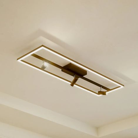 [GEBRAUCHT] B-Ware Lucande Deckenleuchte Deckenlampe Led Schwarz Yvor Aluminium Schwenkbar