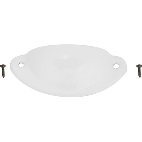 Bouton de tiroir/meuble en métal, poignée de style antique en forme de coquillage (blanc) (1/5)