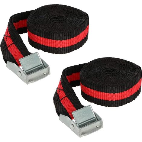 Ratchet Strap - 2.5 m - 25 mm - Flat Polyester - For Cargo Securing - 2-Pack (1/5)