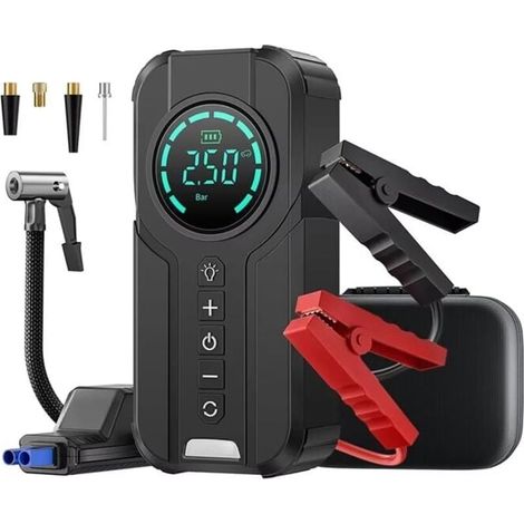 Pompe à Air de Démarrage D'Urgence de Voiture avec Compresseur 150psi et Banque D'Alimentation 2000A pour L'Éclairage de la Batterie de Démarrage B (1/4)