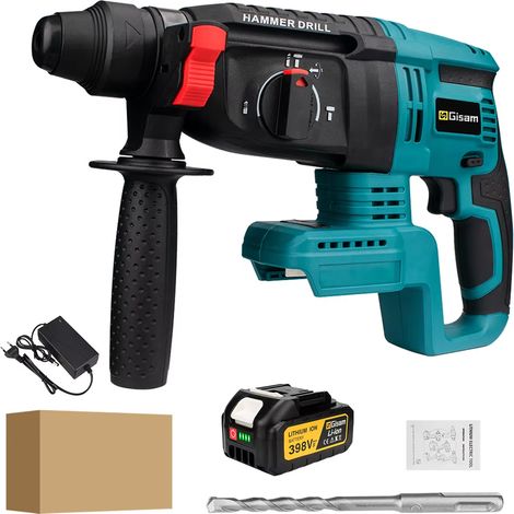 Perforateur burineur rotatif 26mm SDS-Plus sans fil Makita 18V, 1 batterie + 1 accessoire, coffret carton (1/5)