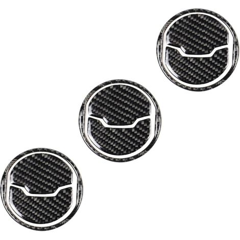 Carbonfaser-Zieraufkleber kompatibel mit Ford Mustang S550 2015-2020 (klassisch, 9-teilig für 13-Zoll-Außenlüftungsschlitze)