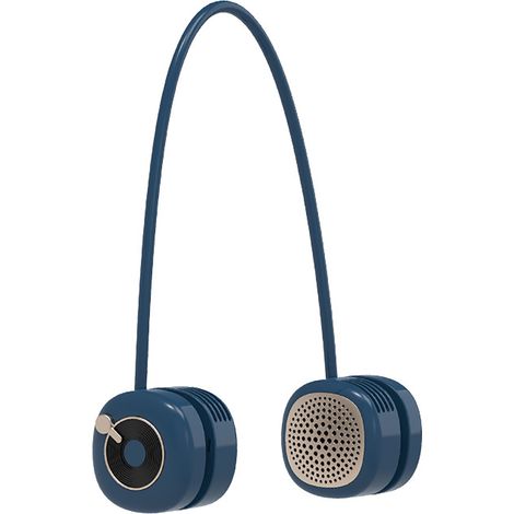 Freihändiger Nackenventilator, USB-wiederaufladbar, tragbar, 360° faltbar, mit zwei Windköpfen, leiser 3-Stufen-Ventilator für Sport, Laufen, Reisen, Camping und Zuhause