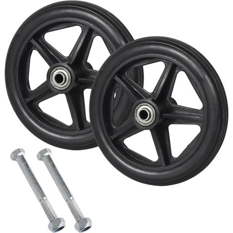 Sedia a rotelle - Set di ruote anteriori piene da 15 cm