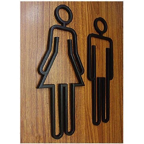 Autocollant mural pour toilettes, panneau de salle de bain, toilettes pour enfants, noir (1/5)