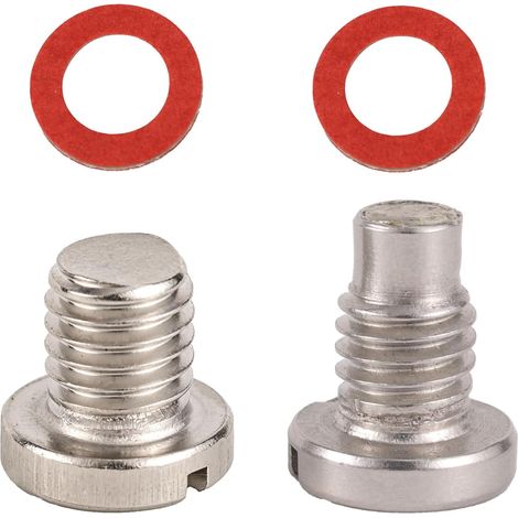 2pcs Bouchons Vidange Carter Moteur Marin avec Joints, Vis Vidange Magnétique & Non Magnétique Compatibles avec l'Unité Inférieure de Moteur Hors-Bord Remplacent (1/5)