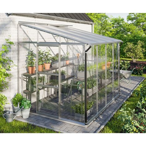 Vitavia Anlehn-Gewächshaus "Ida 5200", aluminium eloxiert, 5,2 m², 3 mm ESG/6 mm HKP (1/4)