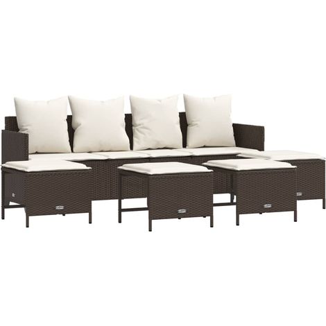 Maison Exclusive - Set comedor de jardín 5 piezas y cojines ratán (1/5)