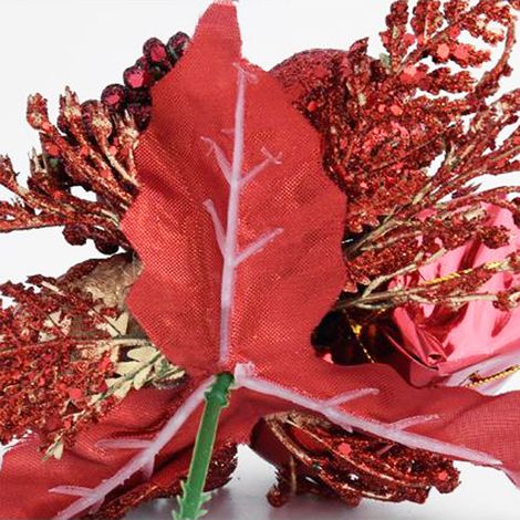 Branche de sapin artificielle avec pomme de pin pour la décoration de Noël (1/5)