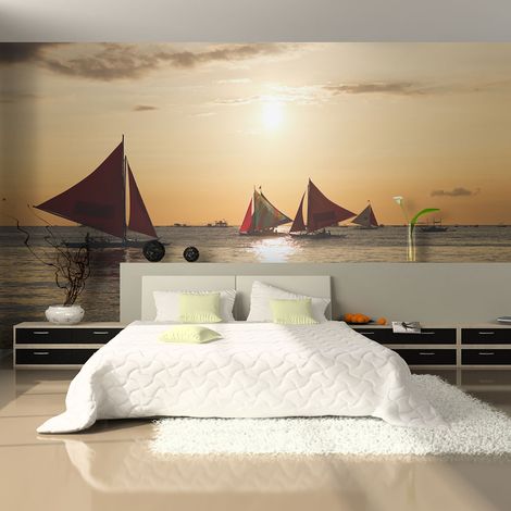 Fotomurale - barche a vela - tramonto - 400x309 (1/4)