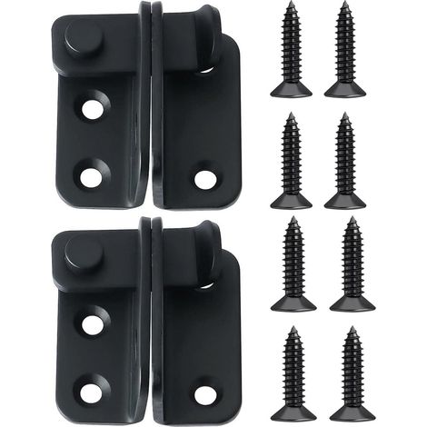 2er Set Edelstahl Türriegel mit Vorhängeschlossloch für Fenster, Türen, Zäune