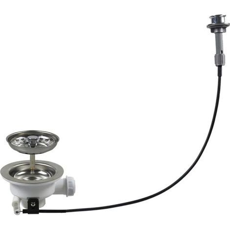 Sistema de drenaje para fregadero XK256C019, tipo fregadero de cocina, filtro con controlador de cable, kit de desagüe para fregadero (1/5)