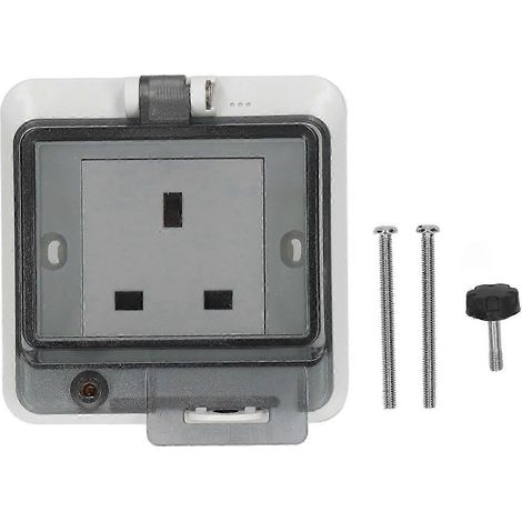 Prise étanche IP66 conforme aux normes britanniques, antidéflagrante, robuste et résistante aux chocs, 250 V, 13 A - Cadeau spécial (1/4)