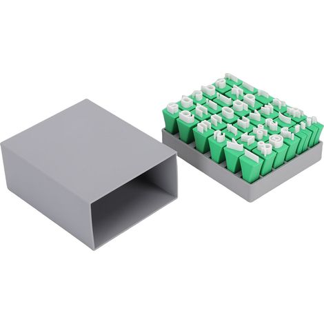 Kit de tampons lettres minuscules et symboles pour argile, pâte à sucre et déco, embosseur ABS, 1/2 po, prof. 4 mm (1/5)