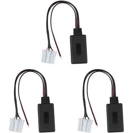 Lot de 3 modules Bluetooth sans fil pour voiture, adaptateur audio et câble auxiliaire pour Mazda 2, 3, 5, 6, MX5 et RX8 (1/5)