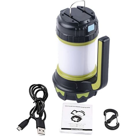 Lampe poche LED rechargeable 1200 lumens étanche 6 modes batterie grande capacité camping randonnée pêche urgence\n\n (1/5)