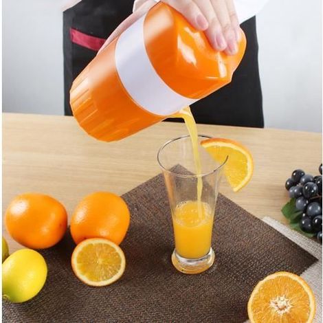 Presse-agrumes - Manuel - Plastique ABS - Orange - 9 x 17,5 cm