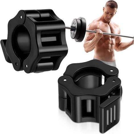 Collier Bague de Serrage Haltères,30 mm Clips de Collier d'Haltères,Pinces à Haltères Dégagement Rapide,Antidérapant,pour Sport,Entraînement,Haltérophilie,Fitness (1/5)