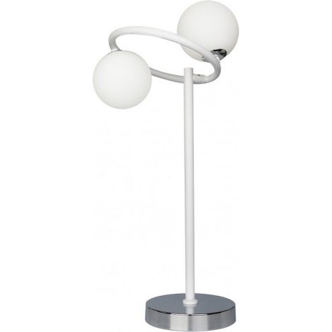 FAB 154571001 Lampe à poser Havana 2xg9 Blanc / Chrome 50x21x23 Cm