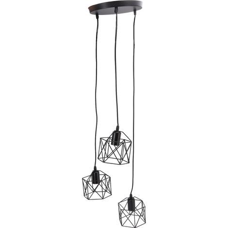 Abat-jour suspendu antique E27 à 3 têtes, style rétro unique, pour la maison et les cafés, 85-240 V (1/5)