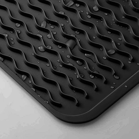 Tapis de Séchage en Silicone Anti-Dérapant 40x30 cm, Résistant à la Chaleur pour Vaisselle et Casseroles (1/5)