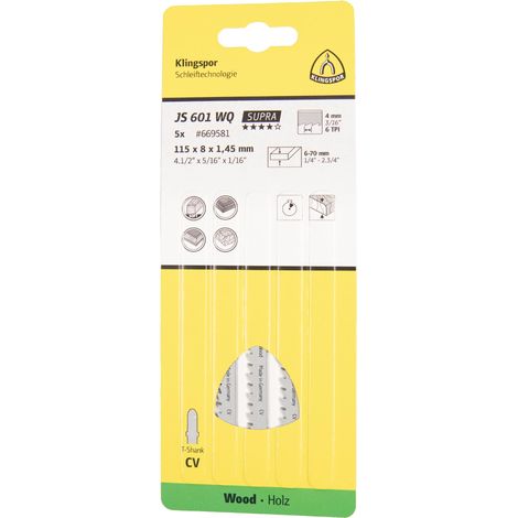 Lama per sega klingspor js 601 wq conica incrociata 6 denti