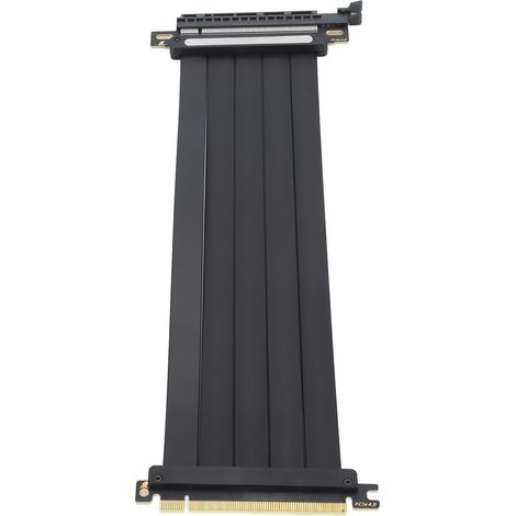 Câble riser PCIe 4.0 x16 pour GPU, câble flexible 16X, adaptateur de port d'extension haute vitesse, câble d'extension PCIe blindé EMI à 180 degrés, 250 mm / 9,8 pouces (1/5)