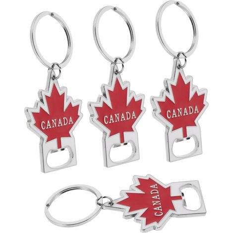 4-Piece Maple Leaf Bottle Opener Keychain (1/5)