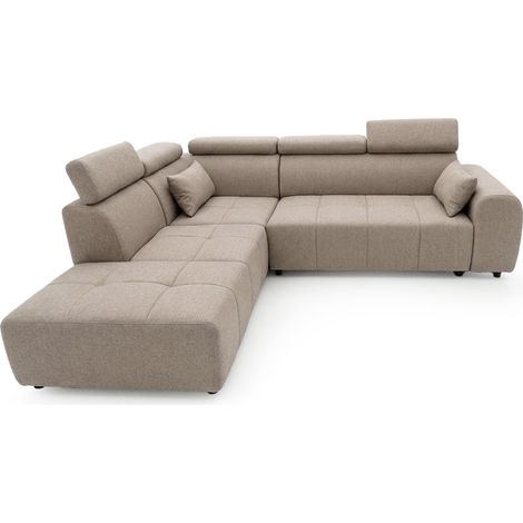 Sofa Cama Rinconera Dolce + Puf 280cm, Beige, Chaise Izquierdo (1/5)