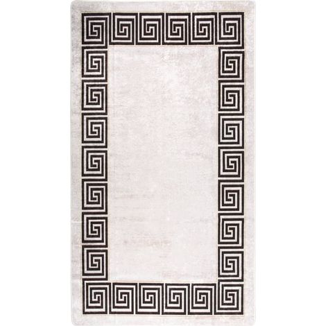 Tapis lavable antidérapant, Tapis de salon, Tapis Intérieur & Extérieur 190x300 cm Beige clair MKS39310 (1/5)