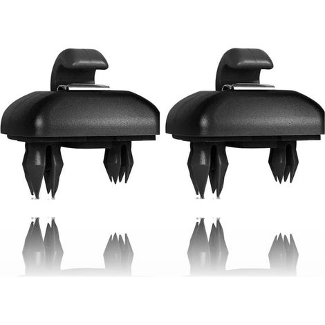 Set mit 2 Sonnenblendenclips/Sonnenblendenhaken für Autos, kompatibel mit Audi A1, A3, A4, A5, Q3, Q5 (8E0, 857, 562), A7, B6, B7, B8, S4, S5, schwarz