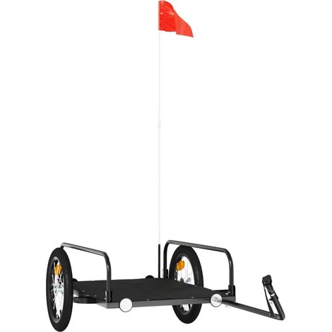 vidaXL Fahrradanhänger schwarz 126x63x34 cm aus Eisen