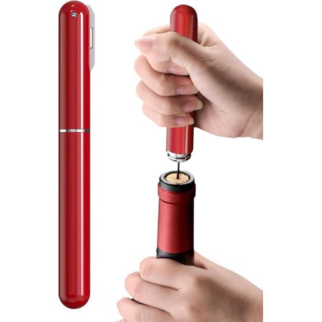 Tire Bouchon Pompe à Air 2 en 1 avec Coupe Capsule, Ouvre Bouteille à Pression d'air pour Bouteilles pour Maison, Restaurant, Fête, Cadeaux (1/5)