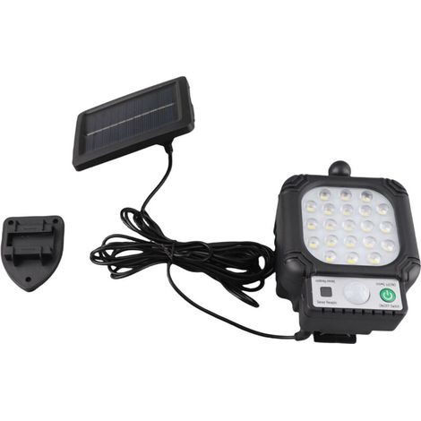 Lumière Solaire Murale Extérieure 21 LED Super Lumineuse IP65 Étanche avec Capteur de Mouvement et Câble de 3,4m - KZQ (1/5)