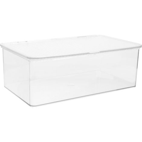 Boîte de Rangement en Pet Transparent pour Dvd et CD avec Couvercle Grosse Capacité et Protection Anti-poussière Stockage Organisé (1/5)