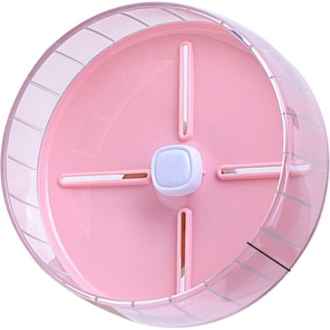 Roue d'exercice silencieuse pour hamster rose de 20 cm/7,9 pouces, jouet pour petits animaux de compagnie