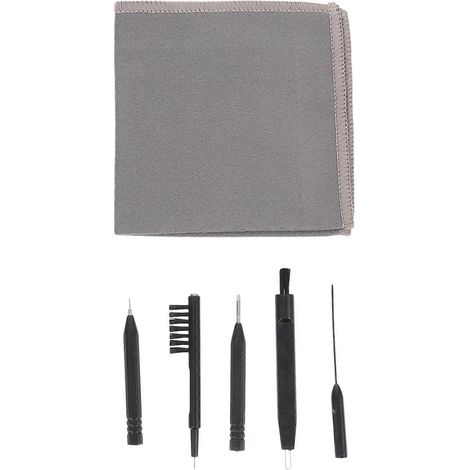 Kit de nettoyage pour casque audio (6 pièces) : kit de nettoyage pour appareils auditifs, kit de nettoyage pour embouts d'écouteurs, brosse de nettoyage-8.5X8X0.5CM (1/3)