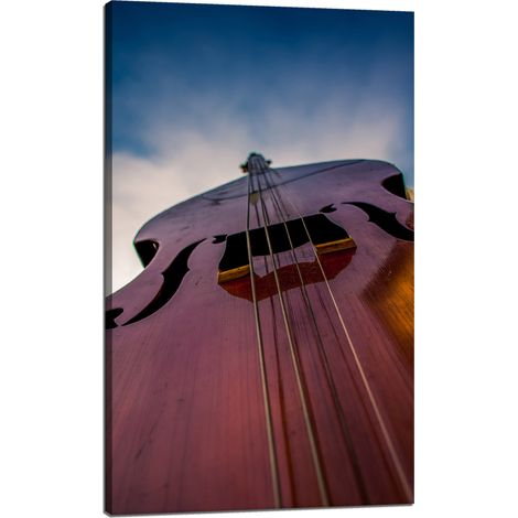 Leinwanddruck Musik Kontrabass 60x100 cm