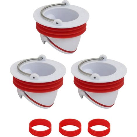 Valve Anti Odeur vanne pour Salle de Bain Siphon Bouchon évacuation de vidange Anti Insecte pour lavabo Baignoire Douche pour Sol Machine à Laver bonde egout clapet Anti refoulement (3pcs 33-39mm) (1/5)