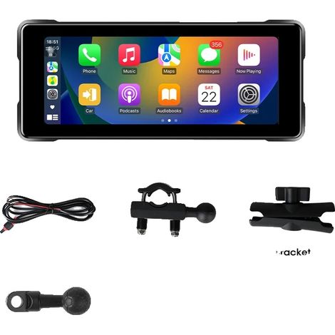 Videoregistratore per moto, CarPlay wireless, connettività Bluetooth, lettore per moto - Nessuna telecamera, nessuno (1/2)