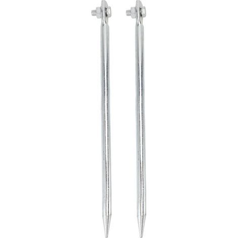 Lot de 2 piquets de terre portables en fer plaqué cuivre avec connexion filetée pour clôtures électriques, antennes et paraboles, 12 x 300 mm (1/5)