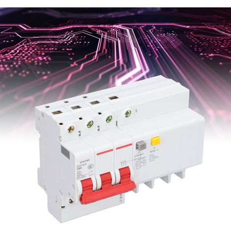 Disjoncteur miniature DZ47sLE C63 3P+N 63 A, montage sur rail DIN, basse tension 400 V, pouvoir de coupure 6000 A (1/5)