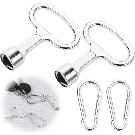 2 Pièce Clé Triangle, Clé Triangle Poubelle, Clés Triangulaires, Clé Triangle À Douille Argent Avec Un Porte-Clés, Clé Triangulaire En Métal, Pour Boîte Électrique À Gaz (1/5)
