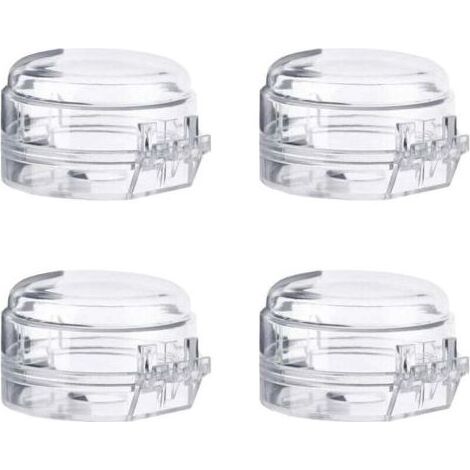 BUNTHAUS PA Lot de 4 protections pour boutons de cuisinière à gaz, transparentes et sans danger pour les enfants, amovibles et résistantes aux projections d'huile. (1/4)