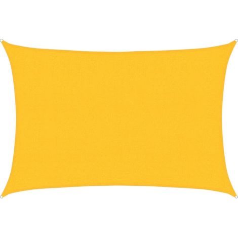 Vela Parasole 160 g/m² Gialla 2,5x3,5 m in HDPE vidaXL
