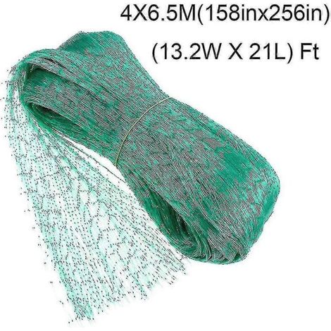 Heavy-duty bird netting for gardens, protects plants and fruit trees - 4 x 6.5 m