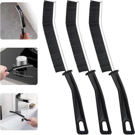Set mit 3 Reinigungsbürsten mit steifen Borsten – Fliesenfugenbürste, ideal für Badezimmer, Küche, Toilette, Waschbecken, Dusche und Fußböden