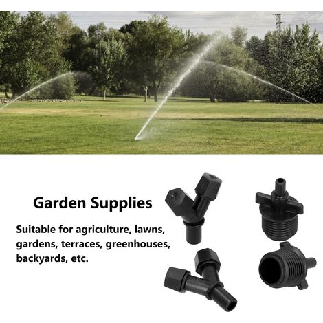 Buse de brumisation x10 G1/2 en plastique double jet pour arrosage jardin pelouse serre système refroidissement (1/4)