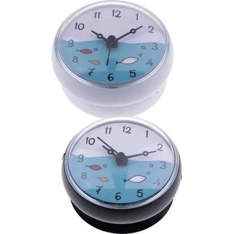 Horloge - Ensemble de 2 - Étanche - Mini Murale - Plastique Résine (1/4)